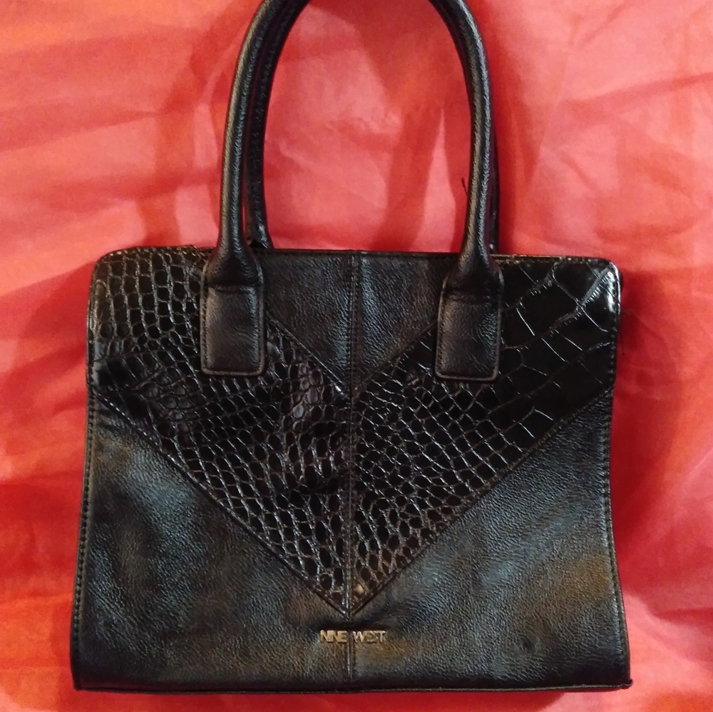 Vintage Leather Nine West Black on Black Purse